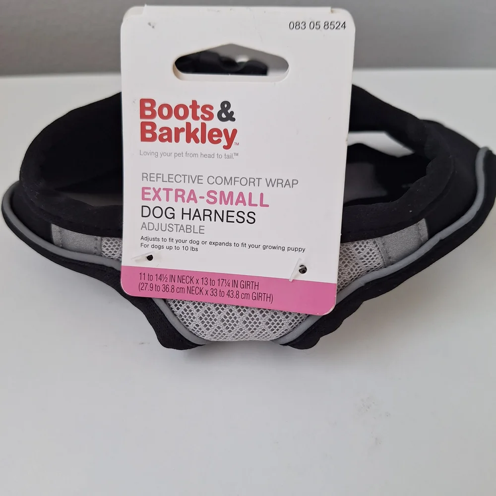 Boots & Barkley Black and Gray Dog Harness